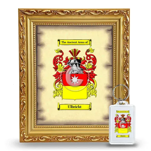 Ulbricht Framed Coat of Arms and Keychain - Gold