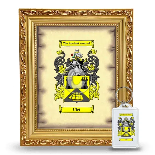Ulet Framed Coat of Arms and Keychain - Gold