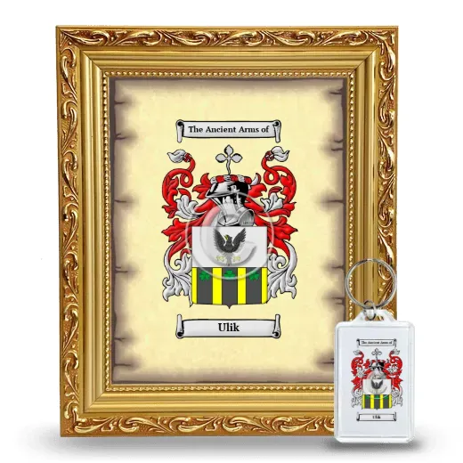 Ulik Framed Coat of Arms and Keychain - Gold