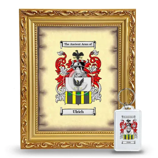 Ulrich Framed Coat of Arms and Keychain - Gold