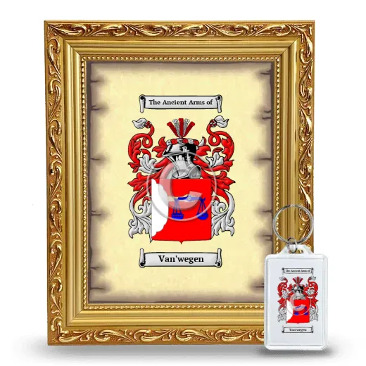 Van'wegen Framed Coat of Arms and Keychain - Gold