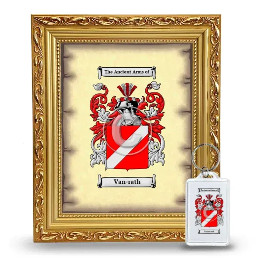 Van-rath Framed Coat of Arms and Keychain - Gold