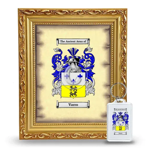 Varro Framed Coat of Arms and Keychain - Gold