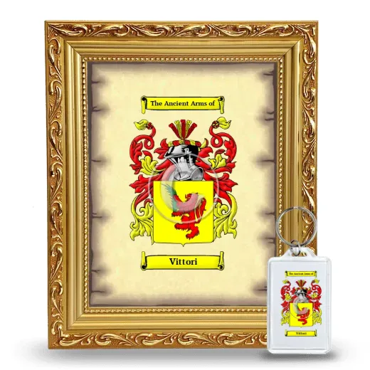 Vittori Framed Coat of Arms and Keychain - Gold
