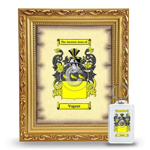 Vogant Framed Coat of Arms and Keychain - Gold