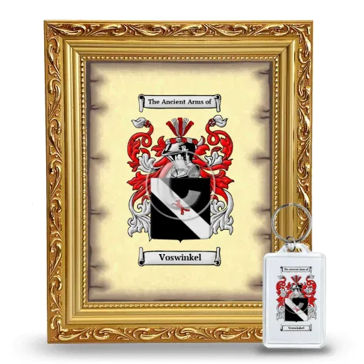 Voswinkel Framed Coat of Arms and Keychain - Gold