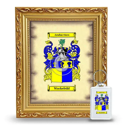 Wackefeild Framed Coat of Arms and Keychain - Gold