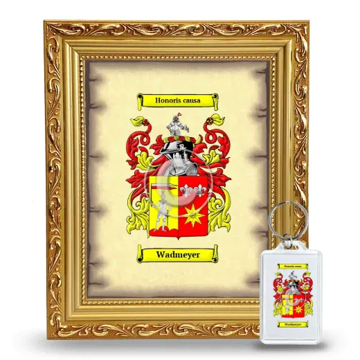 Wadmeyer Framed Coat of Arms and Keychain - Gold