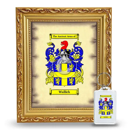 Wallich Framed Coat of Arms and Keychain - Gold