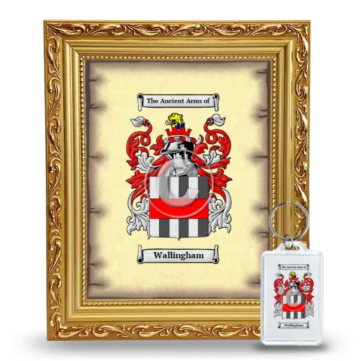 Wallingham Framed Coat of Arms and Keychain - Gold