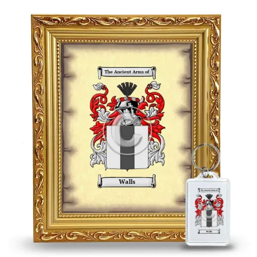 Walls Framed Coat of Arms and Keychain - Gold