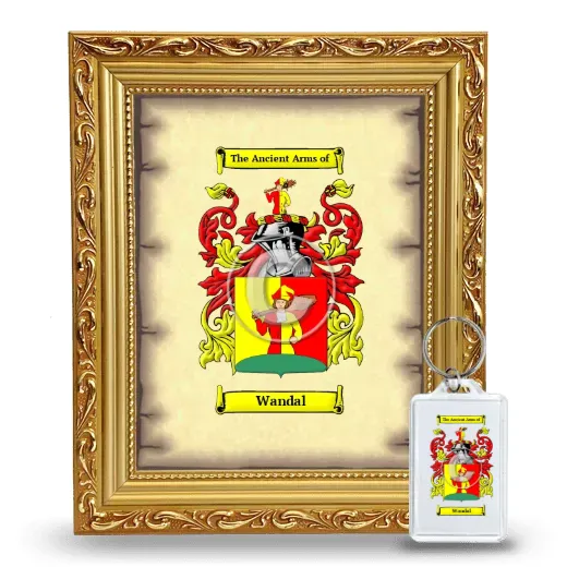 Wandal Framed Coat of Arms and Keychain - Gold