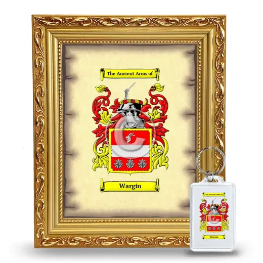 Wargin Framed Coat of Arms and Keychain - Gold