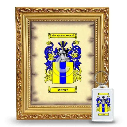 Warter Framed Coat of Arms and Keychain - Gold