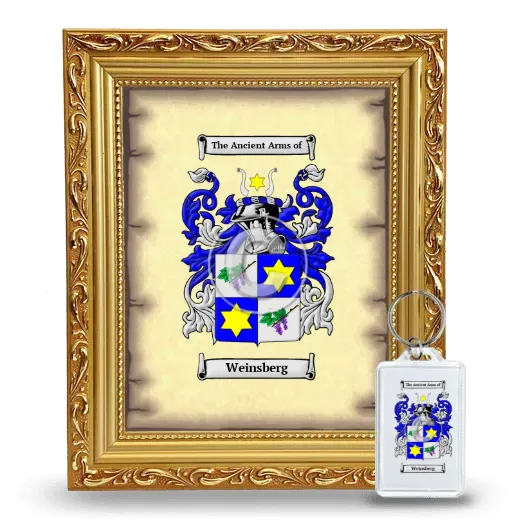 Weinsberg Framed Coat of Arms and Keychain - Gold
