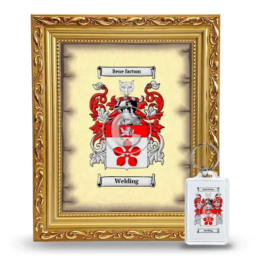 Welding Framed Coat of Arms and Keychain - Gold