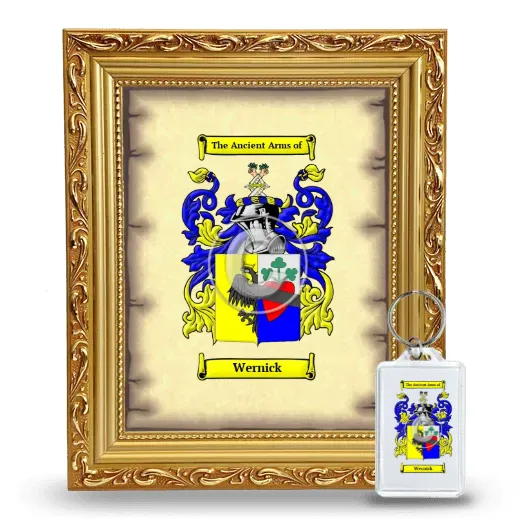 Wernick Framed Coat of Arms and Keychain - Gold