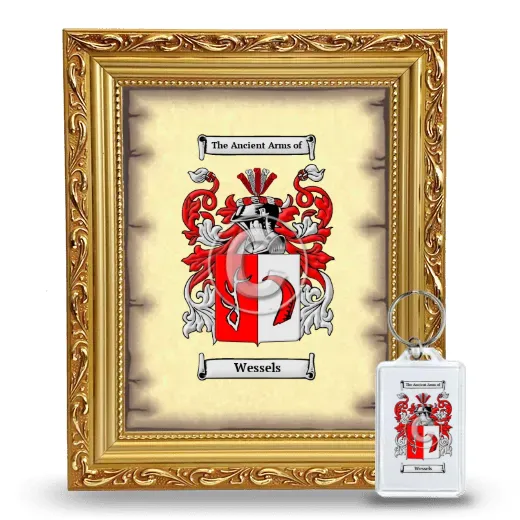 Wessels Framed Coat of Arms and Keychain - Gold