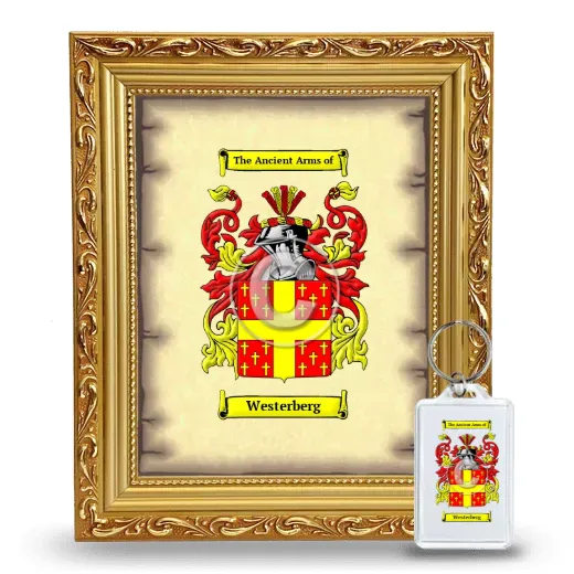 Westerberg Framed Coat of Arms and Keychain - Gold