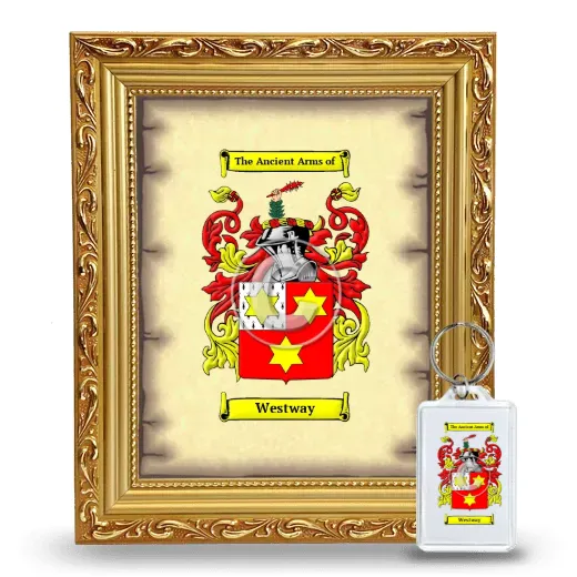 Westway Framed Coat of Arms and Keychain - Gold
