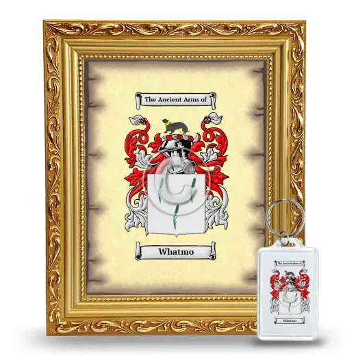 Whatmo Framed Coat of Arms and Keychain - Gold