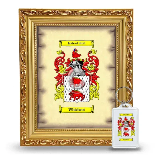 Whichcot Framed Coat of Arms and Keychain - Gold