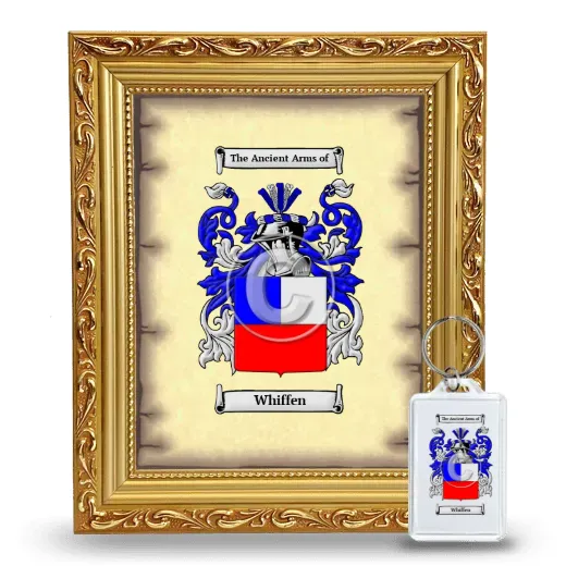 Whiffen Framed Coat of Arms and Keychain - Gold
