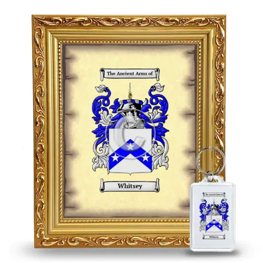 Whitsey Framed Coat of Arms and Keychain - Gold