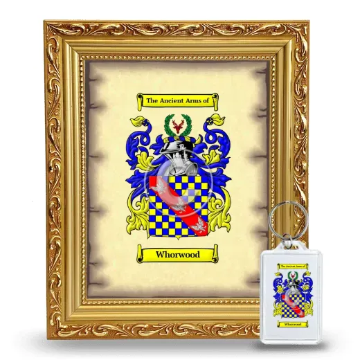 Whorwood Framed Coat of Arms and Keychain - Gold