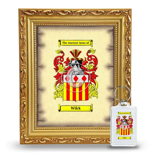 Wilck Framed Coat of Arms and Keychain - Gold