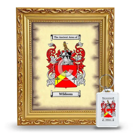 Wildoom Framed Coat of Arms and Keychain - Gold