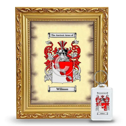 Wilimas Framed Coat of Arms and Keychain - Gold
