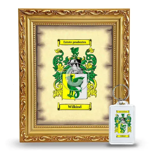 Wilkind Framed Coat of Arms and Keychain - Gold
