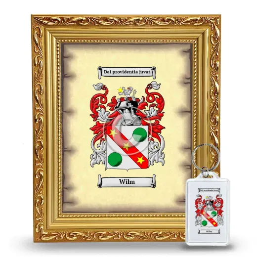 Wilm Framed Coat of Arms and Keychain - Gold