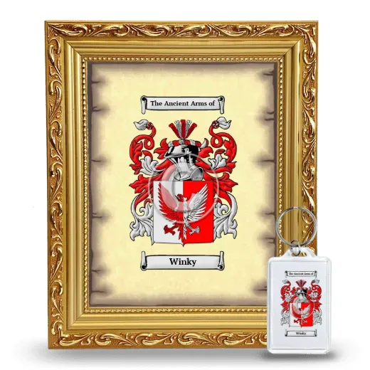 Winky Framed Coat of Arms and Keychain - Gold