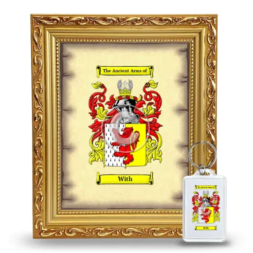 With Framed Coat of Arms and Keychain - Gold