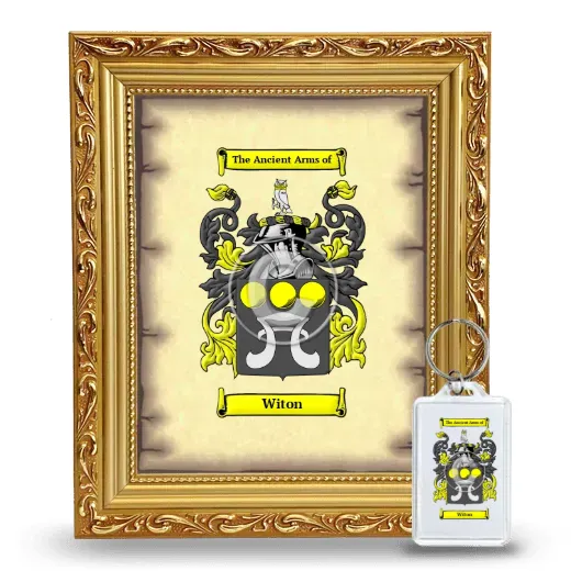 Witon Framed Coat of Arms and Keychain - Gold