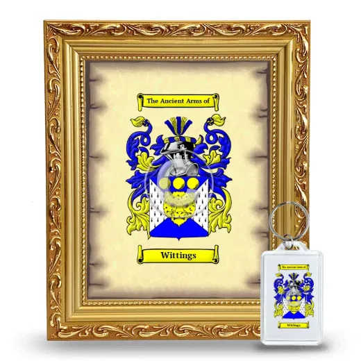 Wittings Framed Coat of Arms and Keychain - Gold