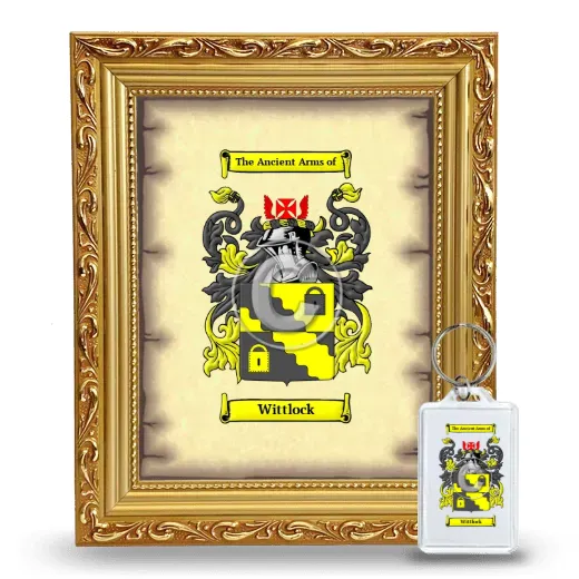 Wittlock Framed Coat of Arms and Keychain - Gold