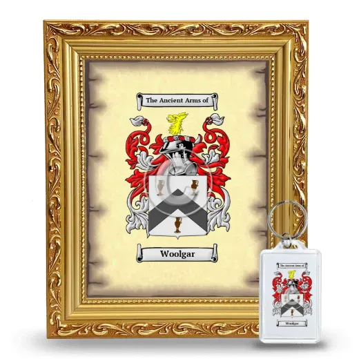 Woolgar Framed Coat of Arms and Keychain - Gold