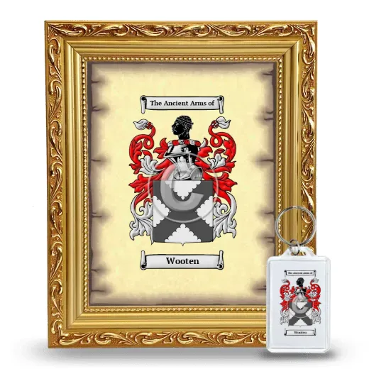 Wooten Framed Coat of Arms and Keychain - Gold