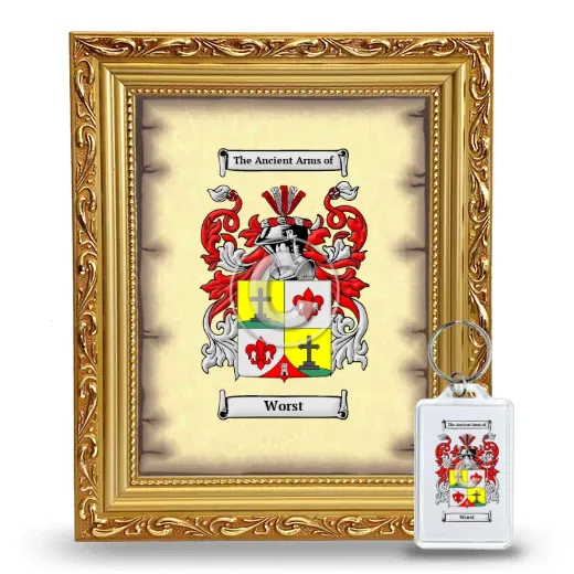 Worst Framed Coat of Arms and Keychain - Gold