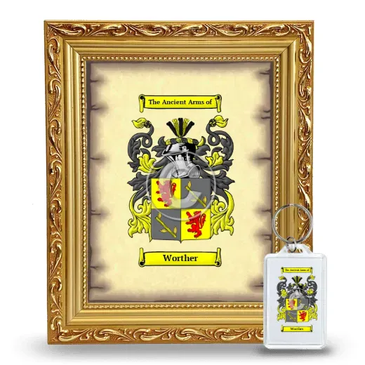 Worther Framed Coat of Arms and Keychain - Gold