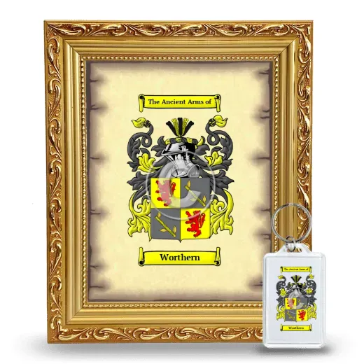 Worthern Framed Coat of Arms and Keychain - Gold