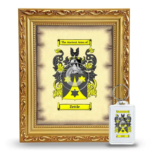 Zettle Framed Coat of Arms and Keychain - Gold