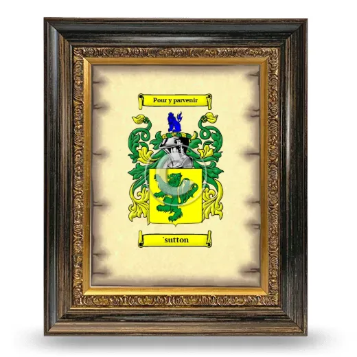 'sutton Coat of Arms Framed - Heirloom