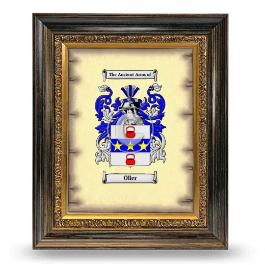Öller Coat of Arms Framed - Heirloom