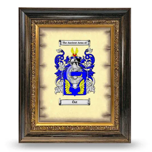 Öst Coat of Arms Framed - Heirloom