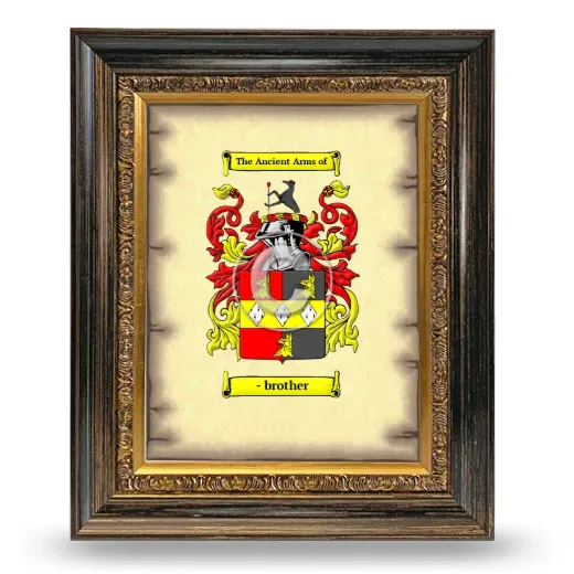 - brother Coat of Arms Framed - Heirloom