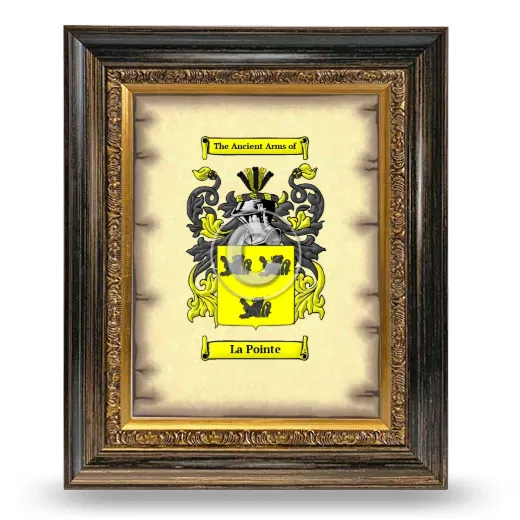 La Pointe Coat of Arms Framed - Heirloom